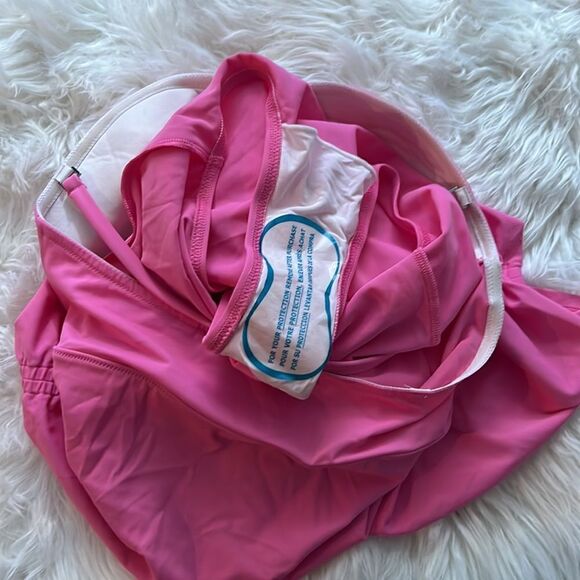 The Collection Pink halter cinched swimsuit dress Sz-8C - Picture 11 of 14